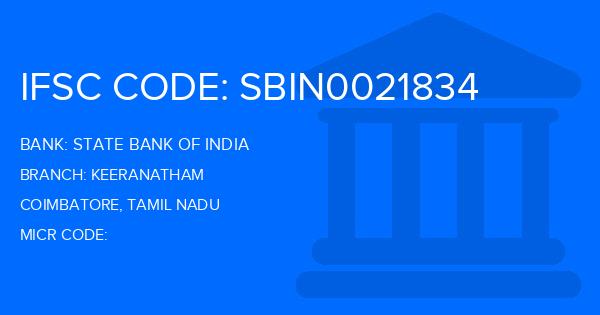 State Bank Of India (SBI) Keeranatham Branch IFSC Code