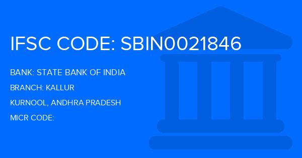 State Bank Of India (SBI) Kallur Branch IFSC Code