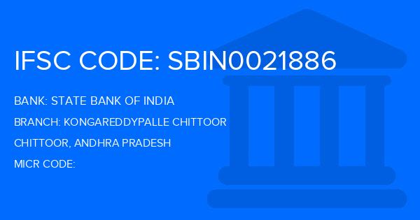 State Bank Of India (SBI) Kongareddypalle Chittoor Branch IFSC Code