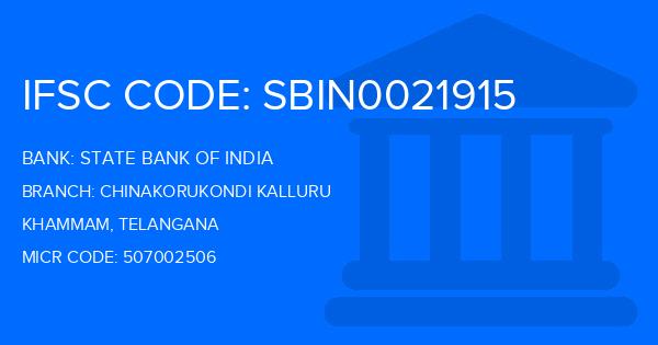 State Bank Of India (SBI) Chinakorukondi Kalluru Branch IFSC Code
