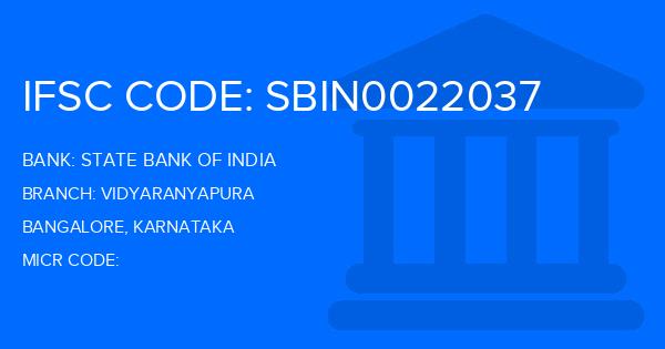 State Bank Of India (SBI) Vidyaranyapura Branch IFSC Code