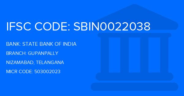 State Bank Of India (SBI) Gupanpally Branch IFSC Code