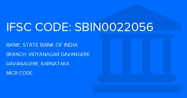 State Bank Of India (SBI) Vidyanagar Davangere Branch IFSC Code