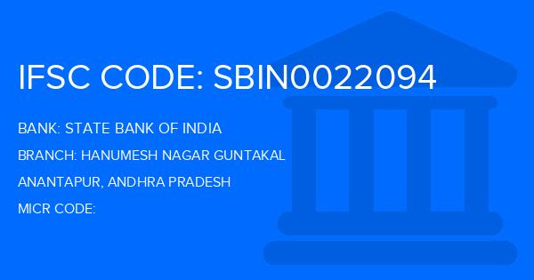 State Bank Of India (SBI) Hanumesh Nagar Guntakal Branch IFSC Code