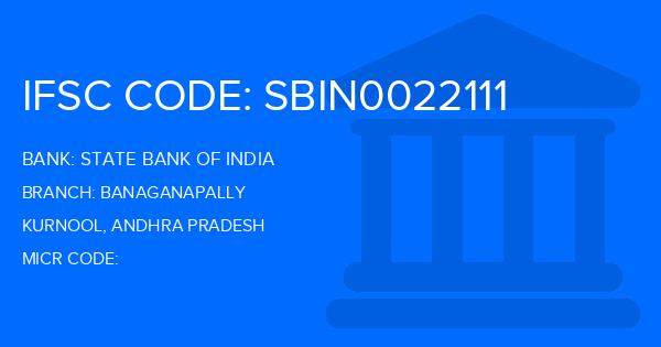State Bank Of India (SBI) Banaganapally Branch IFSC Code