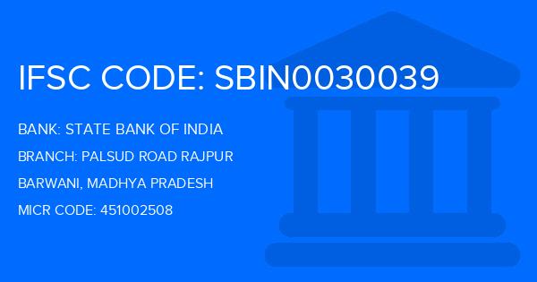State Bank Of India (SBI) Palsud Road Rajpur Branch IFSC Code