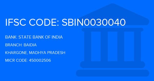 State Bank Of India (SBI) Baidia Branch IFSC Code