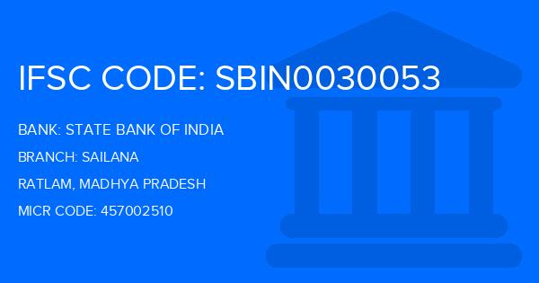 State Bank Of India (SBI) Sailana Branch IFSC Code