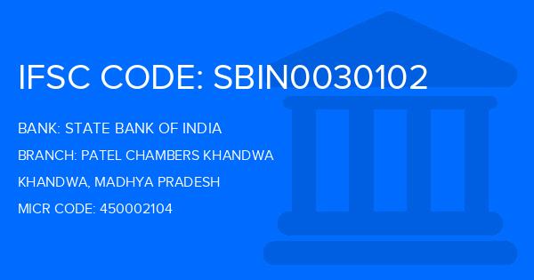 State Bank Of India (SBI) Patel Chambers Khandwa Branch IFSC Code