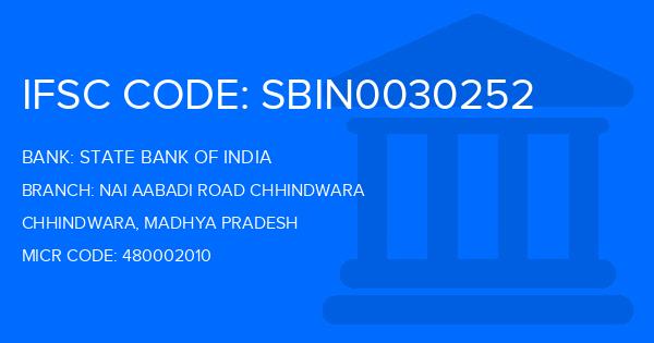 State Bank Of India (SBI) Nai Aabadi Road Chhindwara Branch IFSC Code
