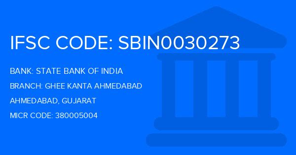 State Bank Of India (SBI) Ghee Kanta Ahmedabad Branch IFSC Code