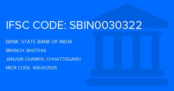 State Bank Of India (SBI) Bhothia Branch IFSC Code