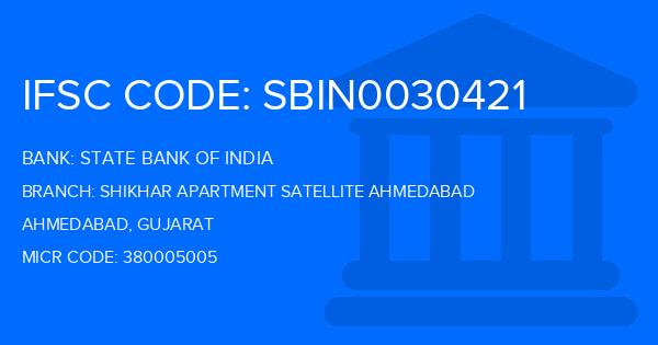 State Bank Of India (SBI) Shikhar Apartment Satellite Ahmedabad Branch IFSC Code