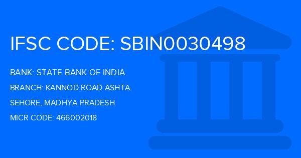 State Bank Of India (SBI) Kannod Road Ashta Branch IFSC Code