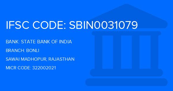 State Bank Of India (SBI) Bonli Branch IFSC Code