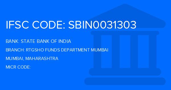 State Bank Of India (SBI) Rtgsho Funds Department Mumbai Branch IFSC Code