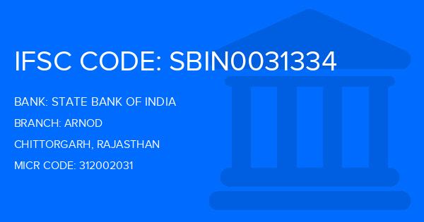 State Bank Of India (SBI) Arnod Branch IFSC Code