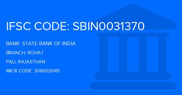 State Bank Of India (SBI) Rohat Branch IFSC Code