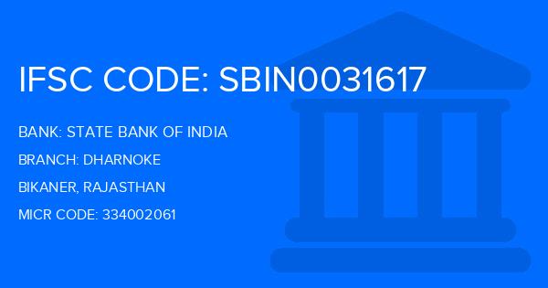 State Bank Of India (SBI) Dharnoke Branch IFSC Code