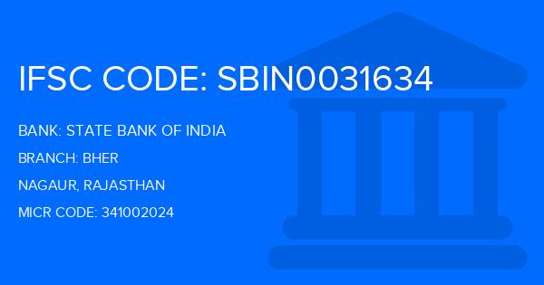 State Bank Of India (SBI) Bher Branch IFSC Code