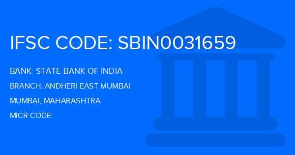 State Bank Of India (SBI) Andheri East Mumbai Branch IFSC Code