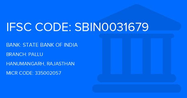 State Bank Of India (SBI) Pallu Branch IFSC Code