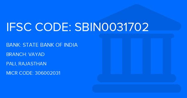 State Bank Of India (SBI) Vayad Branch IFSC Code