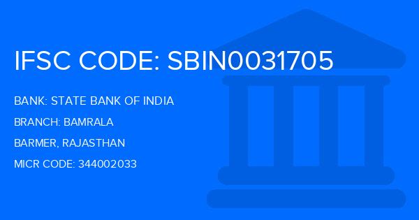 State Bank Of India (SBI) Bamrala Branch IFSC Code