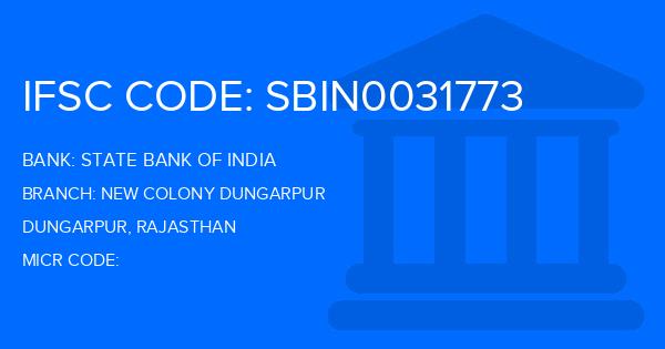State Bank Of India (SBI) New Colony Dungarpur Branch IFSC Code