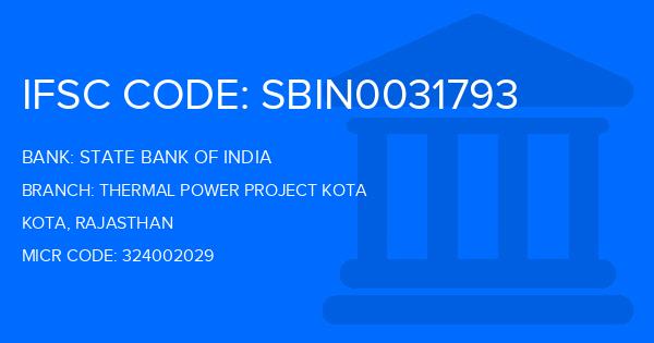 State Bank Of India (SBI) Thermal Power Project Kota Branch IFSC Code