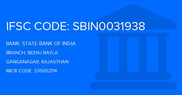State Bank Of India (SBI) Beenj Bayla Branch IFSC Code