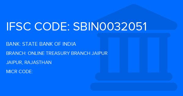 State Bank Of India (SBI) Online Treasury Branch Jaipur Branch IFSC Code
