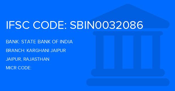 State Bank Of India (SBI) Karghani Jaipur Branch IFSC Code
