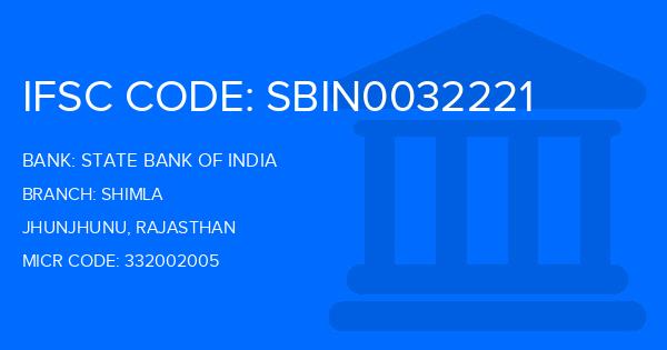 State Bank Of India (SBI) Shimla Branch IFSC Code