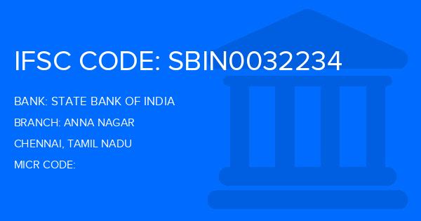 State Bank Of India (SBI) Anna Nagar Branch IFSC Code