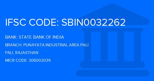 State Bank Of India (SBI) Punayata Industrial Area Pali Branch IFSC Code