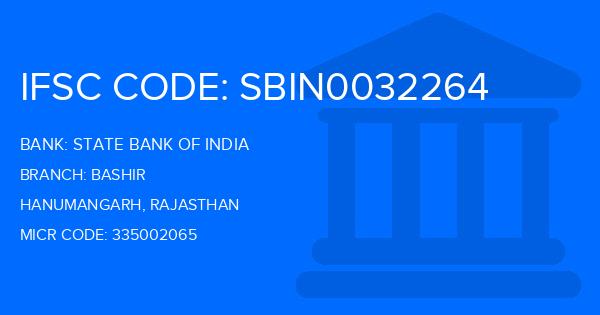 State Bank Of India (SBI) Bashir Branch IFSC Code