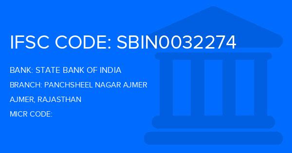 State Bank Of India (SBI) Panchsheel Nagar Ajmer Branch IFSC Code