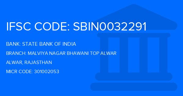 State Bank Of India (SBI) Malviya Nagar Bhawani Top Alwar Branch IFSC Code