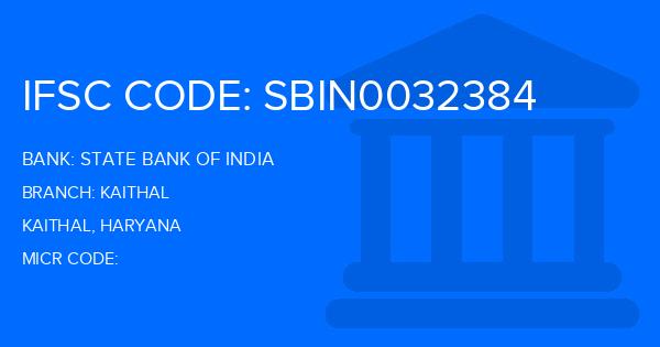 State Bank Of India (SBI) Kaithal Branch IFSC Code