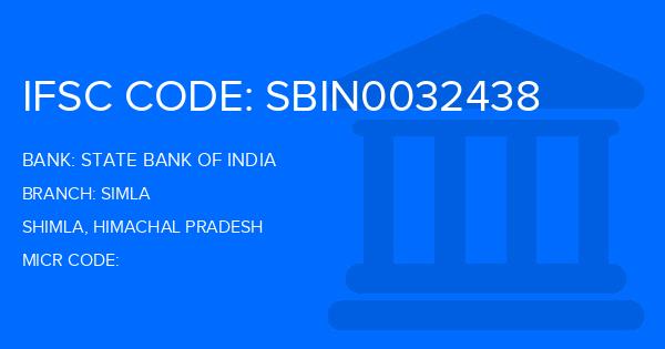State Bank Of India (SBI) Simla Branch IFSC Code