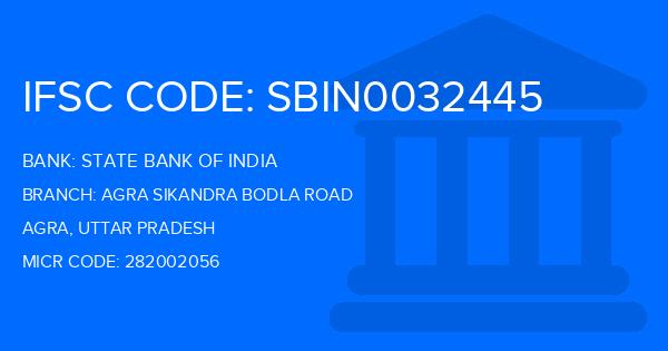 State Bank Of India (SBI) Agra Sikandra Bodla Road Branch IFSC Code