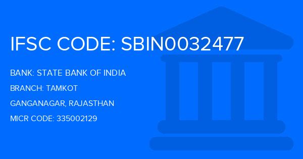 State Bank Of India (SBI) Tamkot Branch IFSC Code