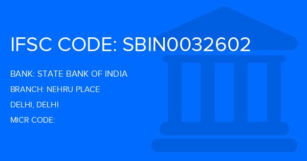 State Bank Of India (SBI) Nehru Place Branch IFSC Code