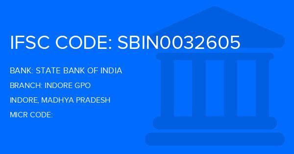 State Bank Of India (SBI) Indore Gpo Branch IFSC Code
