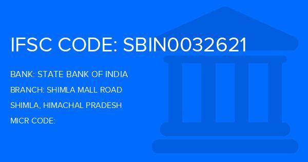 State Bank Of India (SBI) Shimla Mall Road Branch IFSC Code