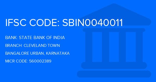 State Bank Of India (SBI) Cleveland Town Branch IFSC Code