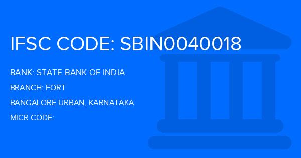 State Bank Of India (SBI) Fort Branch IFSC Code