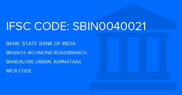 State Bank Of India (SBI) Richmond Roadbranch