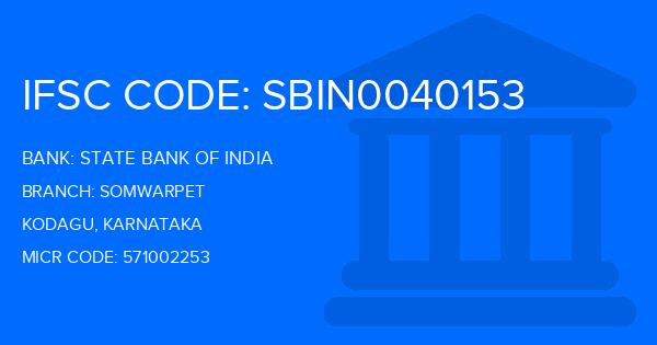 State Bank Of India (SBI) Somwarpet Branch IFSC Code